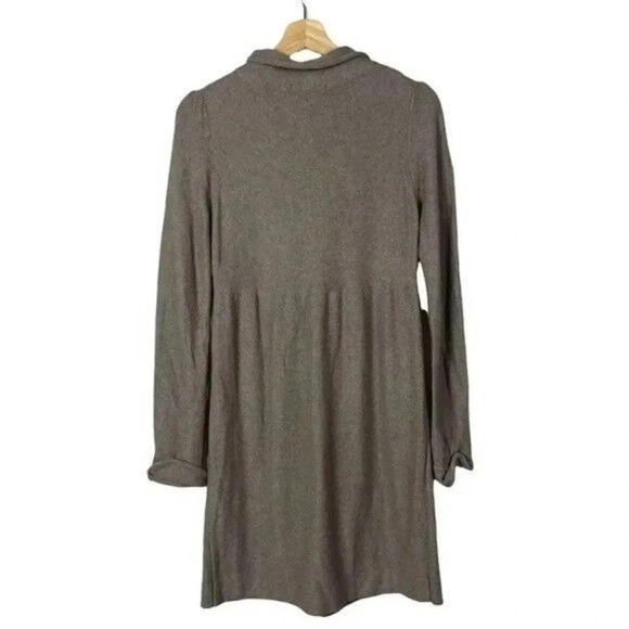 Boden Brown Y2K Long Sleeve Peter Pan Collar Sweater Dress 6 - Picture 2 of 4